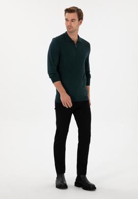 Siyah Slim Fit Pamuk Liyosel Karışımlı Jean Pantolon