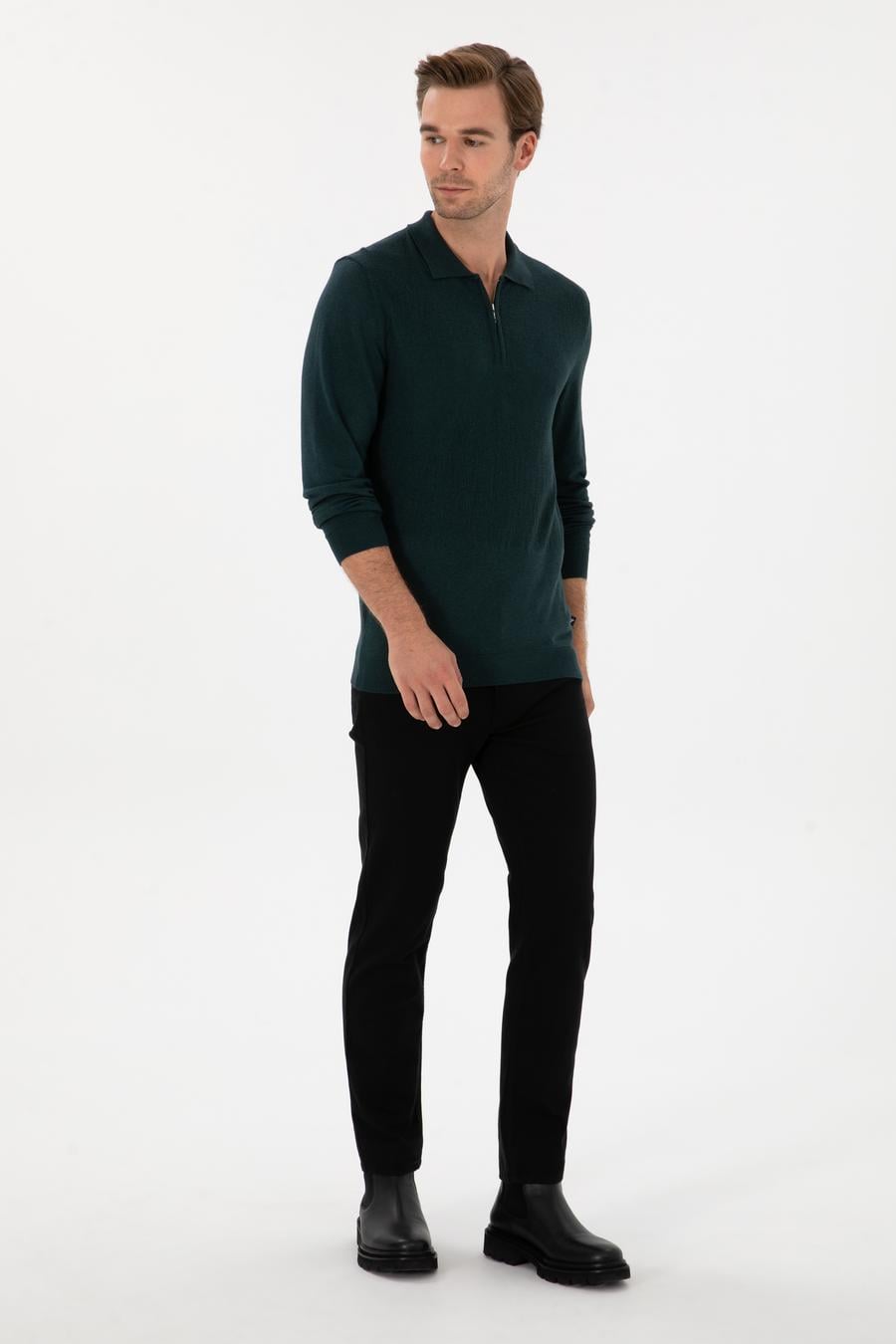 Siyah Slim Fit Pamuk Liyosel Karışımlı Jean Pantolon - 50313970032