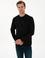 Siyah Regular Fit Bisiklet Yaka Sweatshirt