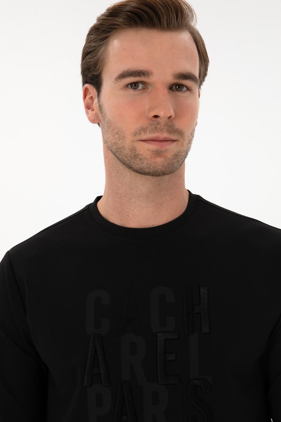Siyah Regular Fit Bisiklet Yaka Sweatshirt - 50311302006