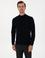 Lacivert  Slim Fit Yün Karışımlı Yarım Balıkçı Basic Triko Kazak