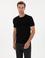 Siyah Slim Fit Bisiklet Yaka Triko T-shirt