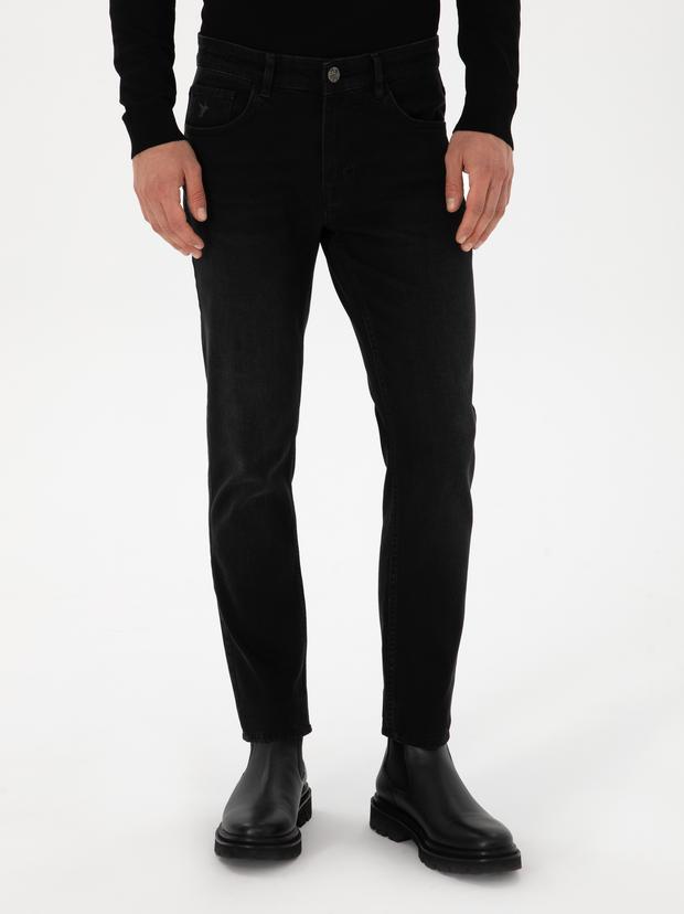 Antrasit Slim Fit Pamuk Karışımlı Jean Pantolon