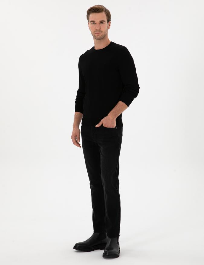 Antrasit Slim Fit Pamuk Karışımlı Jean Pantolon
