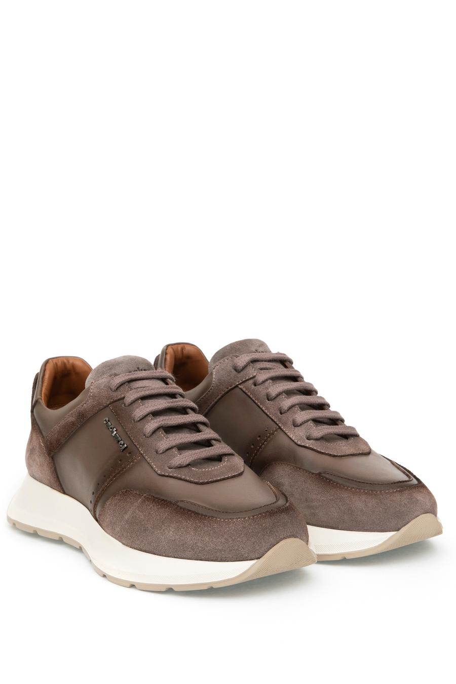 Kahverengi Eva Taban %100 Deri Sneaker Ayakkabı - 50312358014