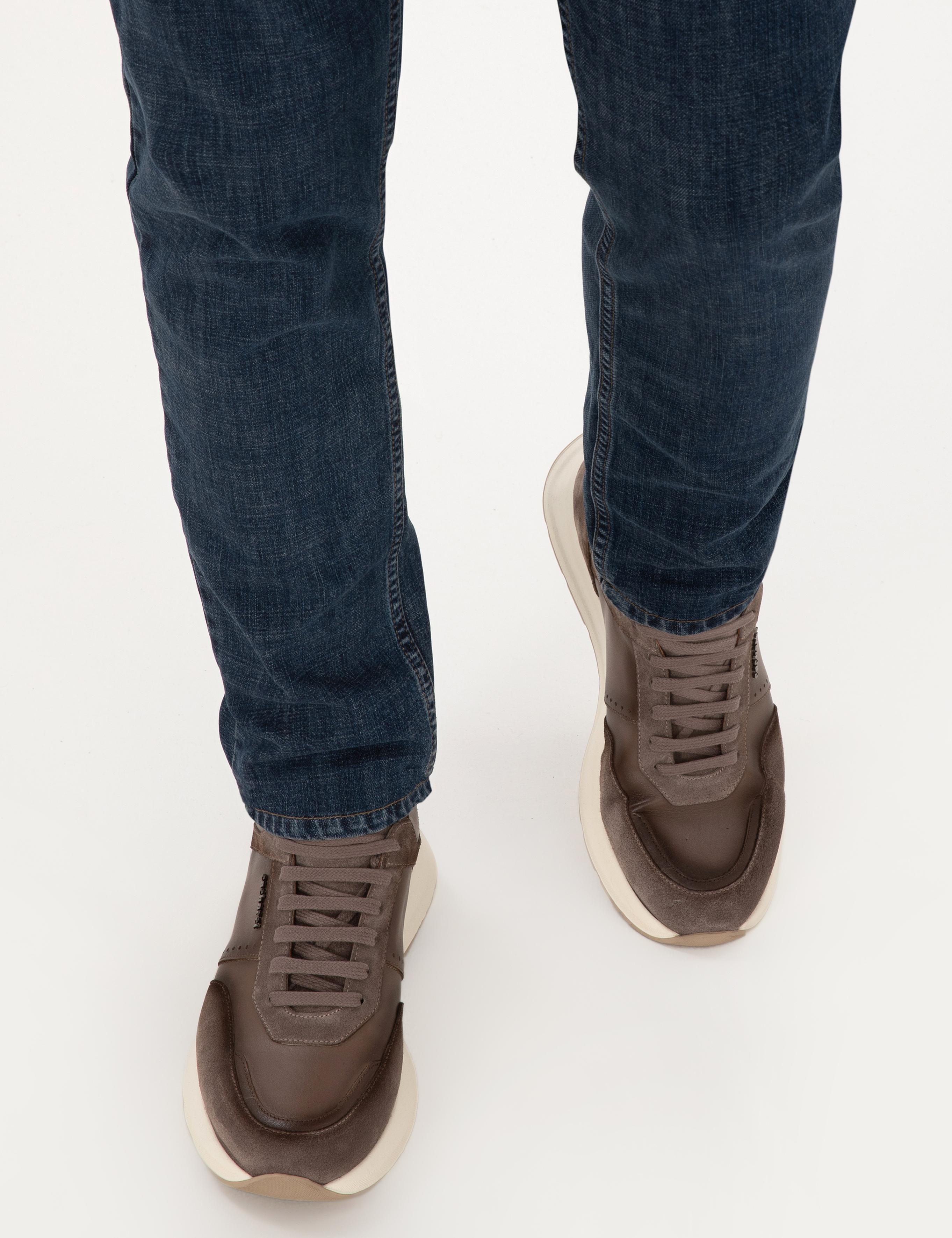 Kahverengi Eva Taban %100 Deri Sneaker Ayakkabı - 50312358014
