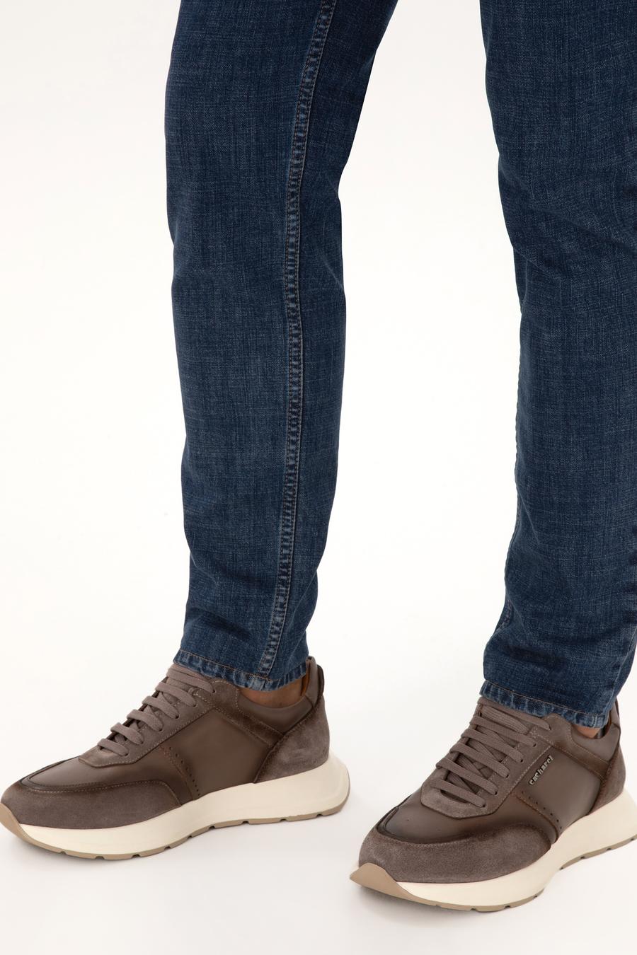Kahverengi Eva Taban %100 Deri Sneaker Ayakkabı - 50312358014