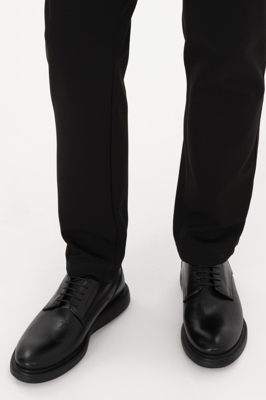Siyah Eva Taban %100 Deri Smart Casual Ayakkabı - 50312158006