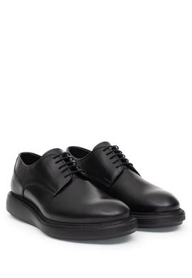 Siyah Eva Taban %100 Deri Smart Casual Ayakkabı