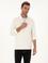 Ekru Regular Fit %100 Pamuk Yarım Fermuarlı Sweatshirt