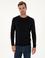 Lacivert Slim Fit Kaşmir İpek Karışımlı Bisiklet Yaka Triko Kazak