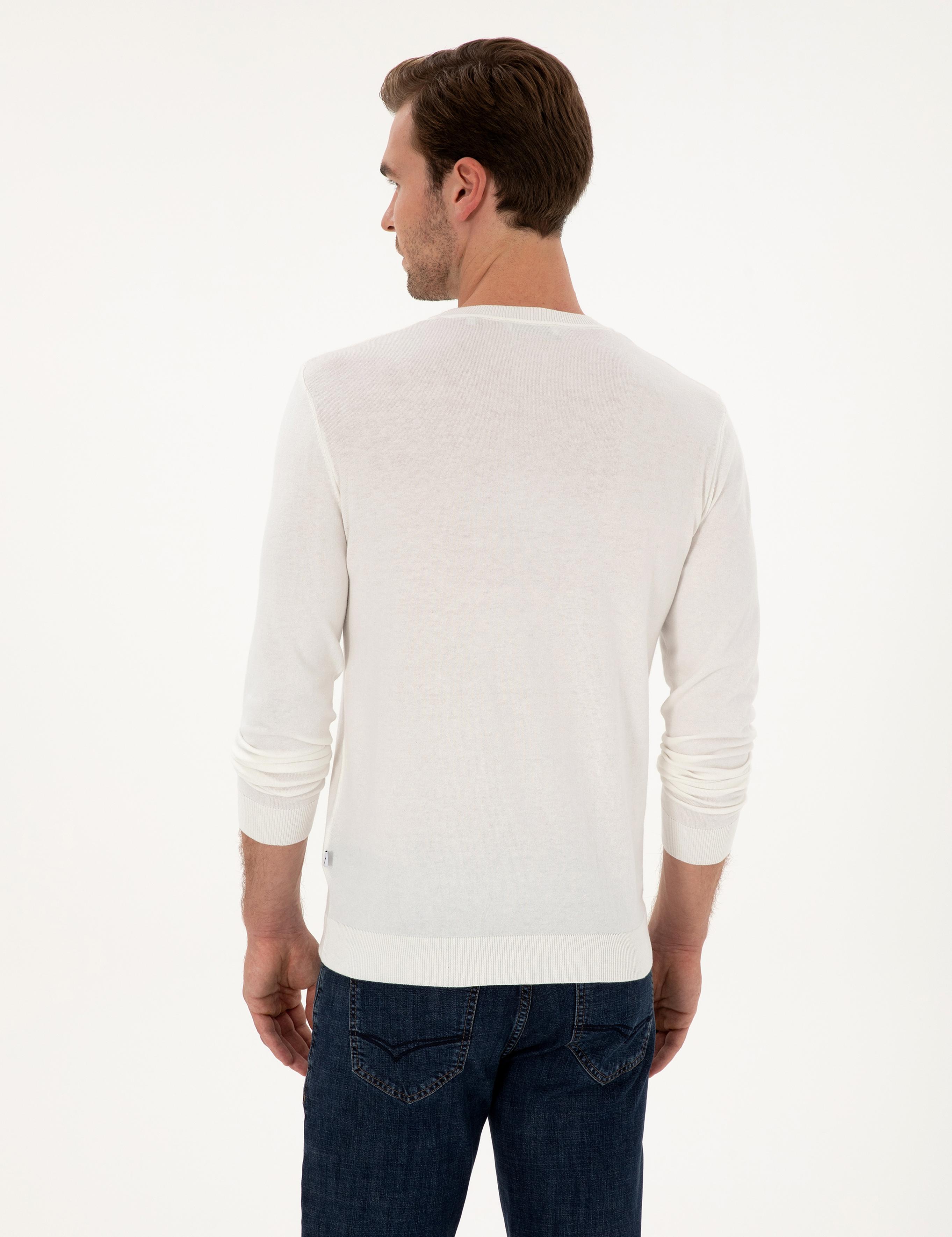 Camel Slim Fit Pamuk Karışımlı Bisiklet Yaka Triko Kazak - 50318982006