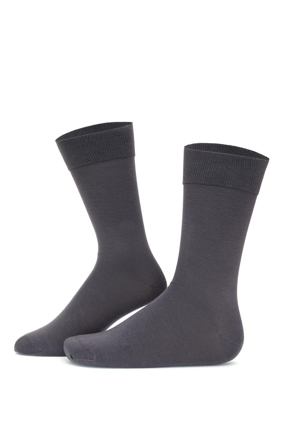 Gri Bambu Soket Çorap - 50316177005