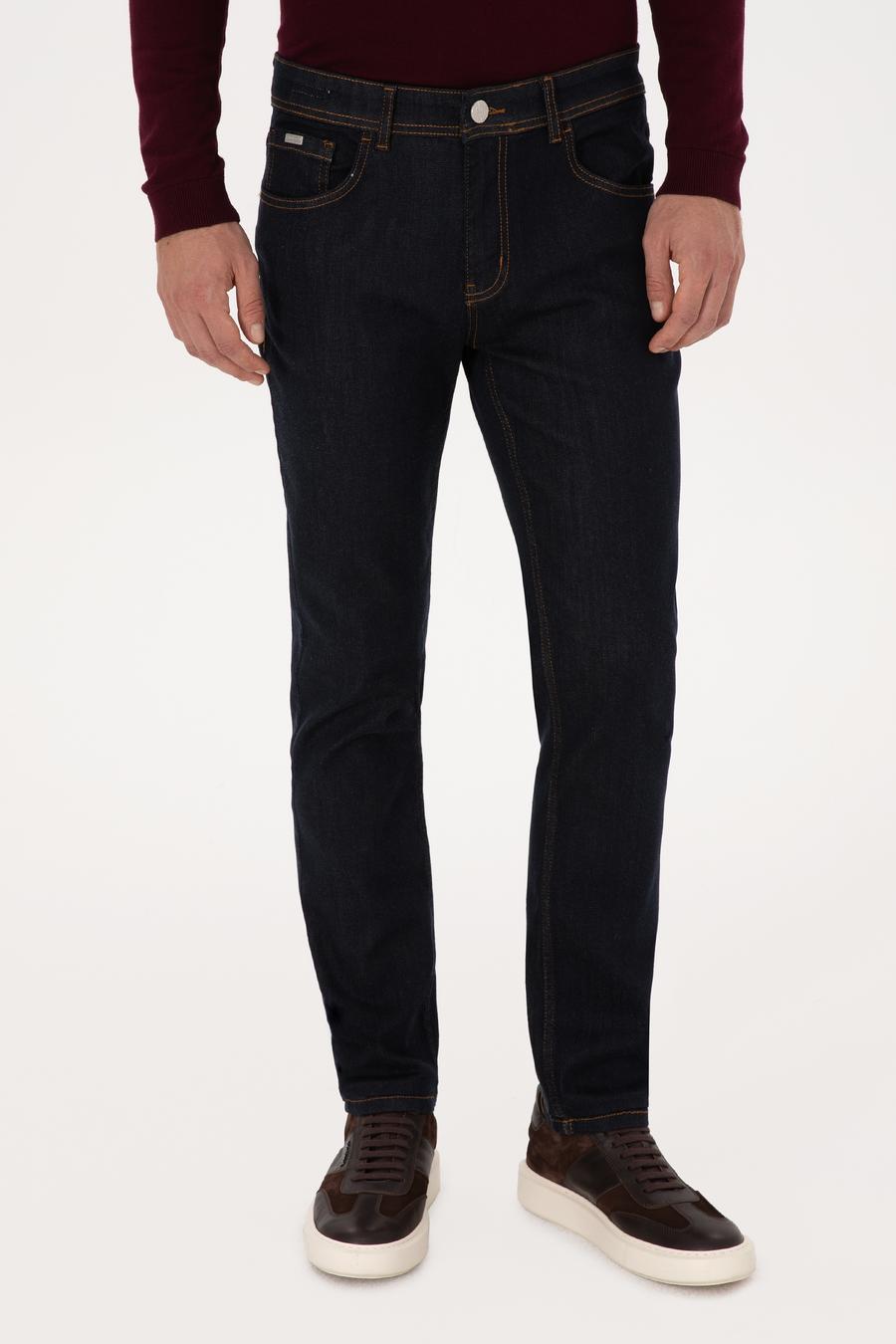 Lacivert Slim Fit Pamuk Karışımlı Jean Pantolon - 50314011022
