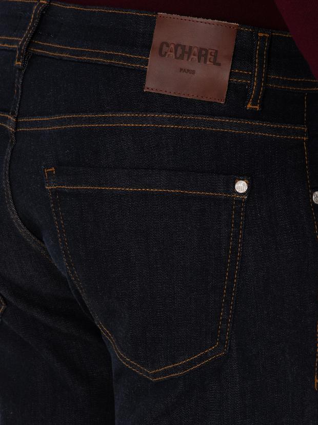 Lacivert Slim Fit Pamuk Karışımlı Jean Pantolon