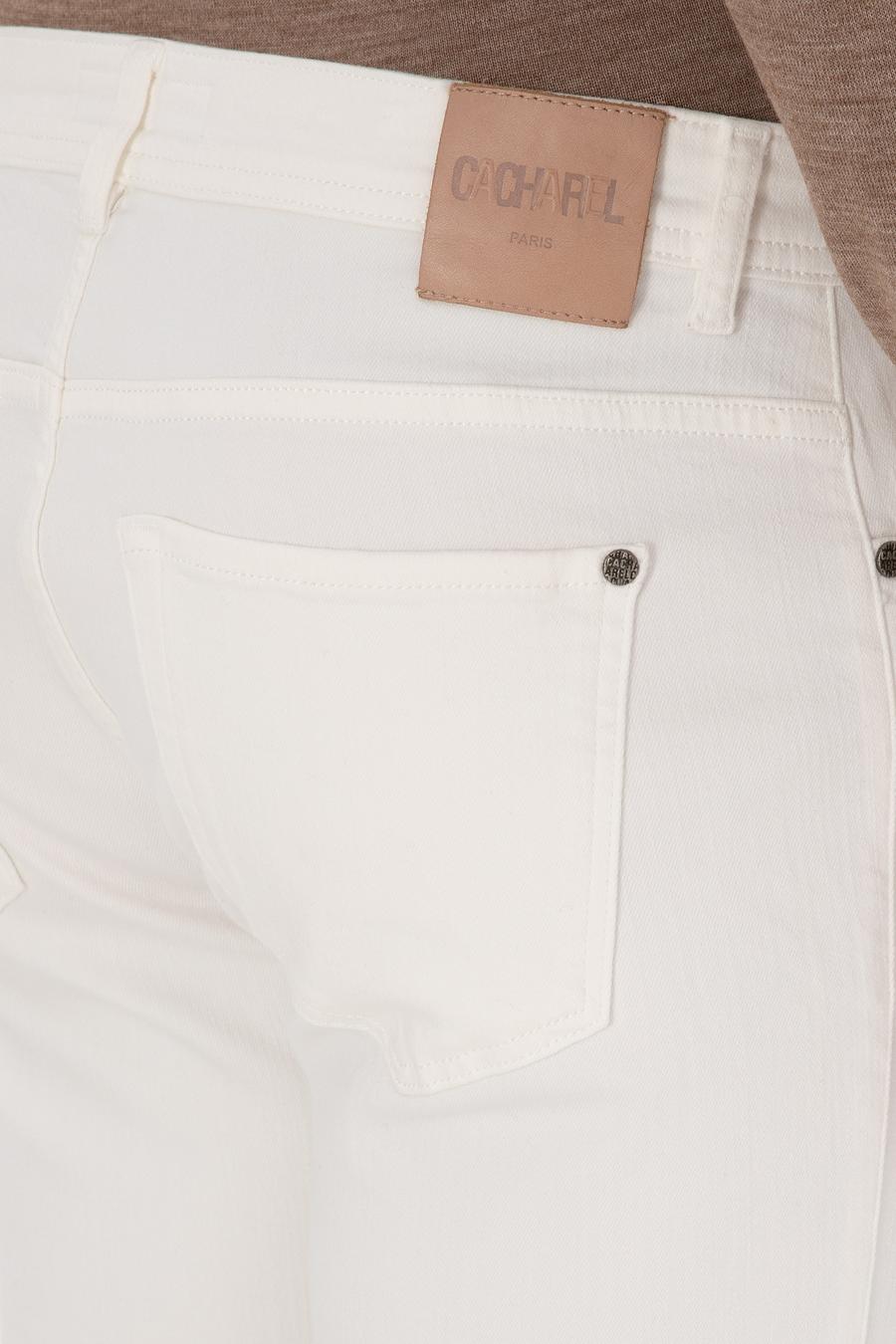 Beyaz Slim Fit Pamuk Liyosel Karışımlı Jean Pantolon - 50317113042