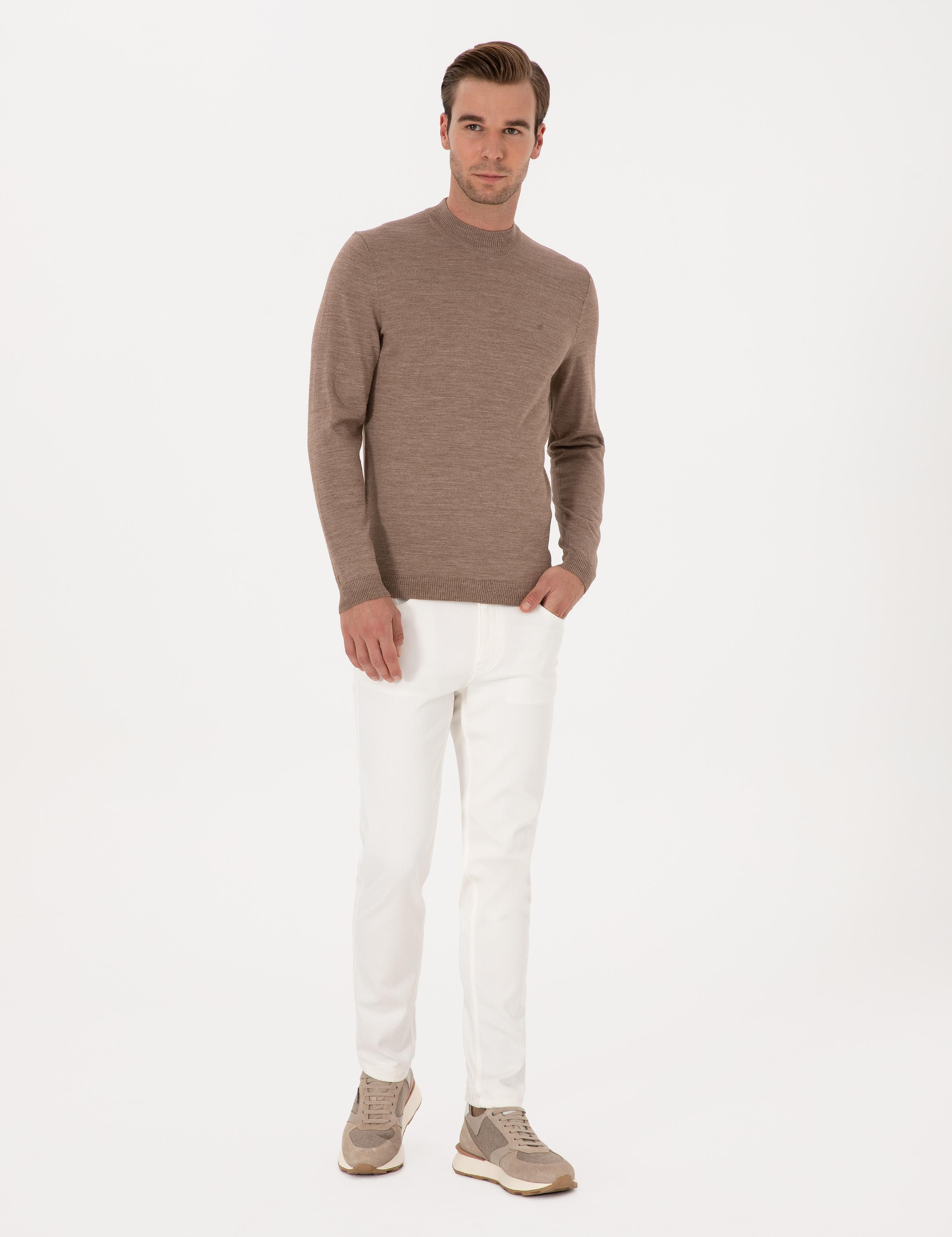 Beyaz Slim Fit Pamuk Liyosel Karışımlı Jean Pantolon - 50317113042