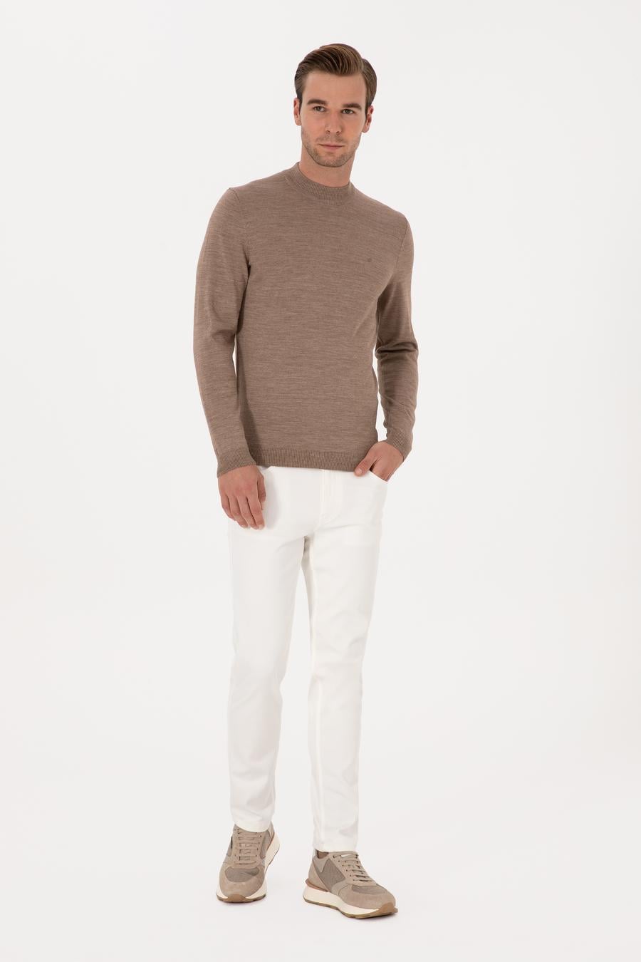 Beyaz Slim Fit Pamuk Liyosel Karışımlı Jean Pantolon - 50317113042