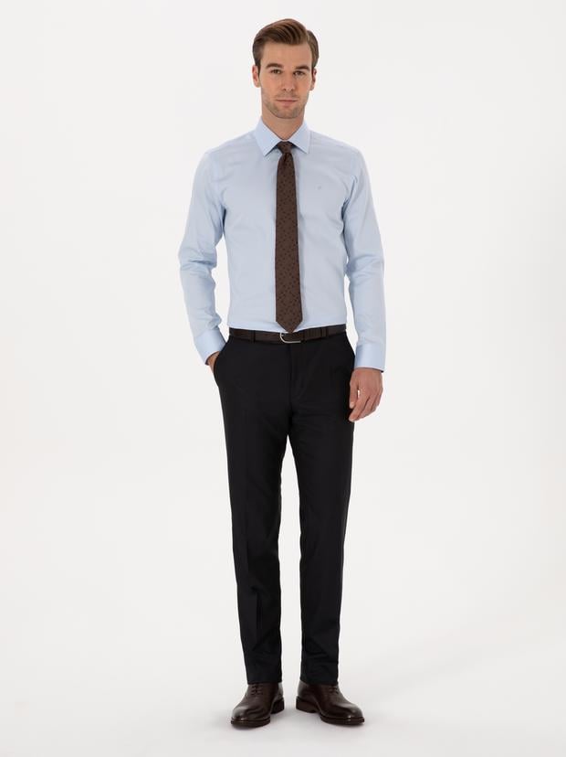Lacivert Slim Fit Klasik Pantolon