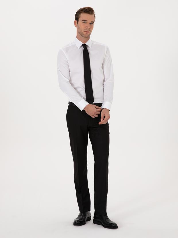 Siyah Slim Fit Klasik Pantolon