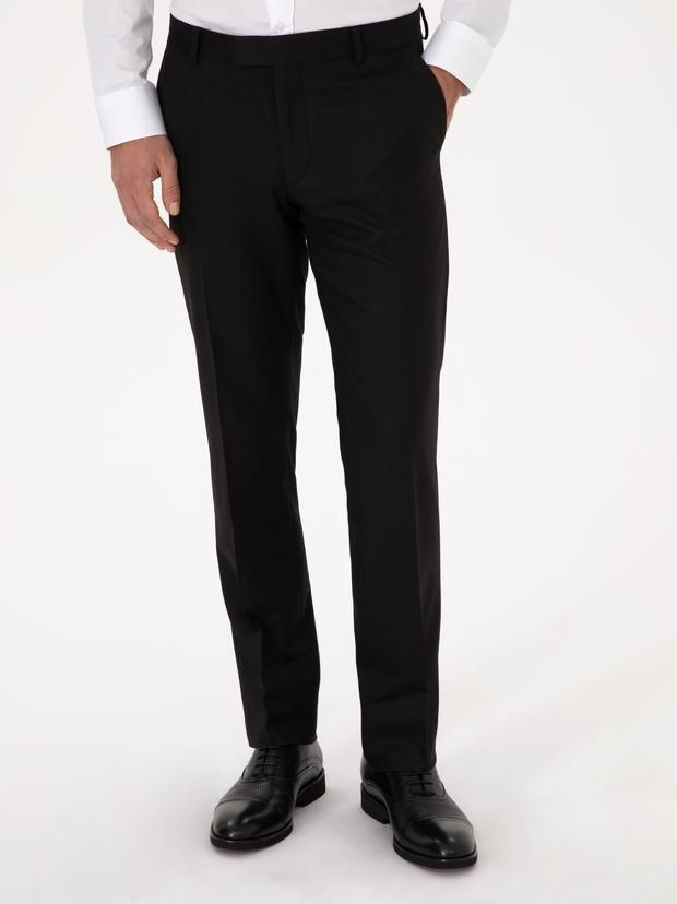 Siyah Slim Fit Klasik Pantolon