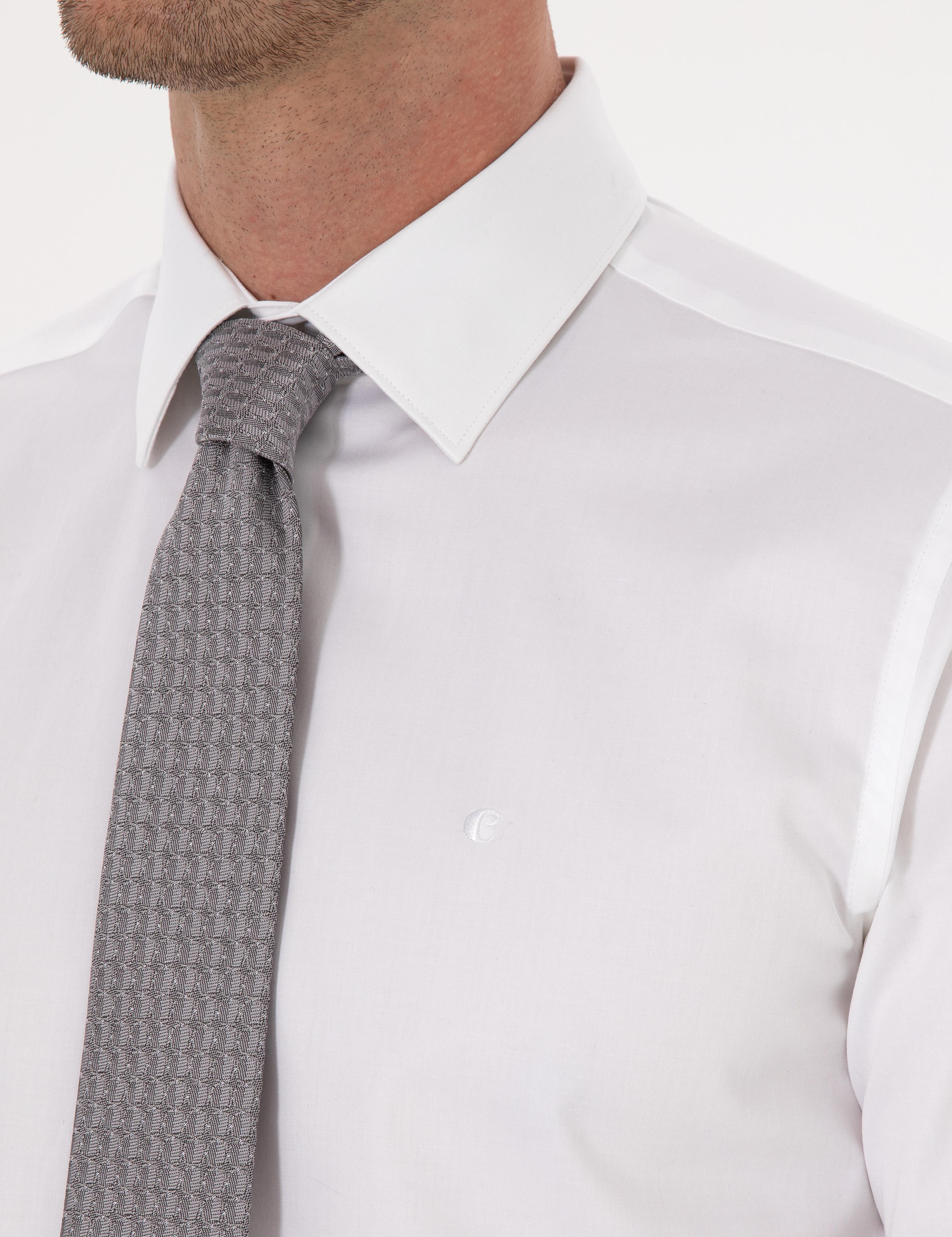 Beyaz Slim Fit Uzun Kollu Basic Gömlek - 50270147004