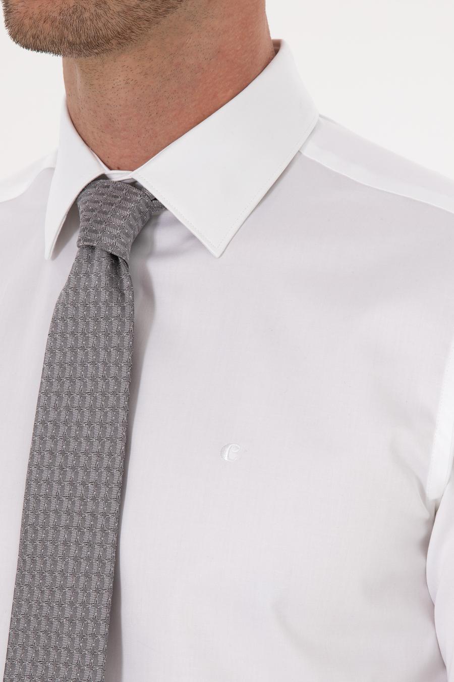 Beyaz Slim Fit Uzun Kollu Basic Gömlek - 50270147004