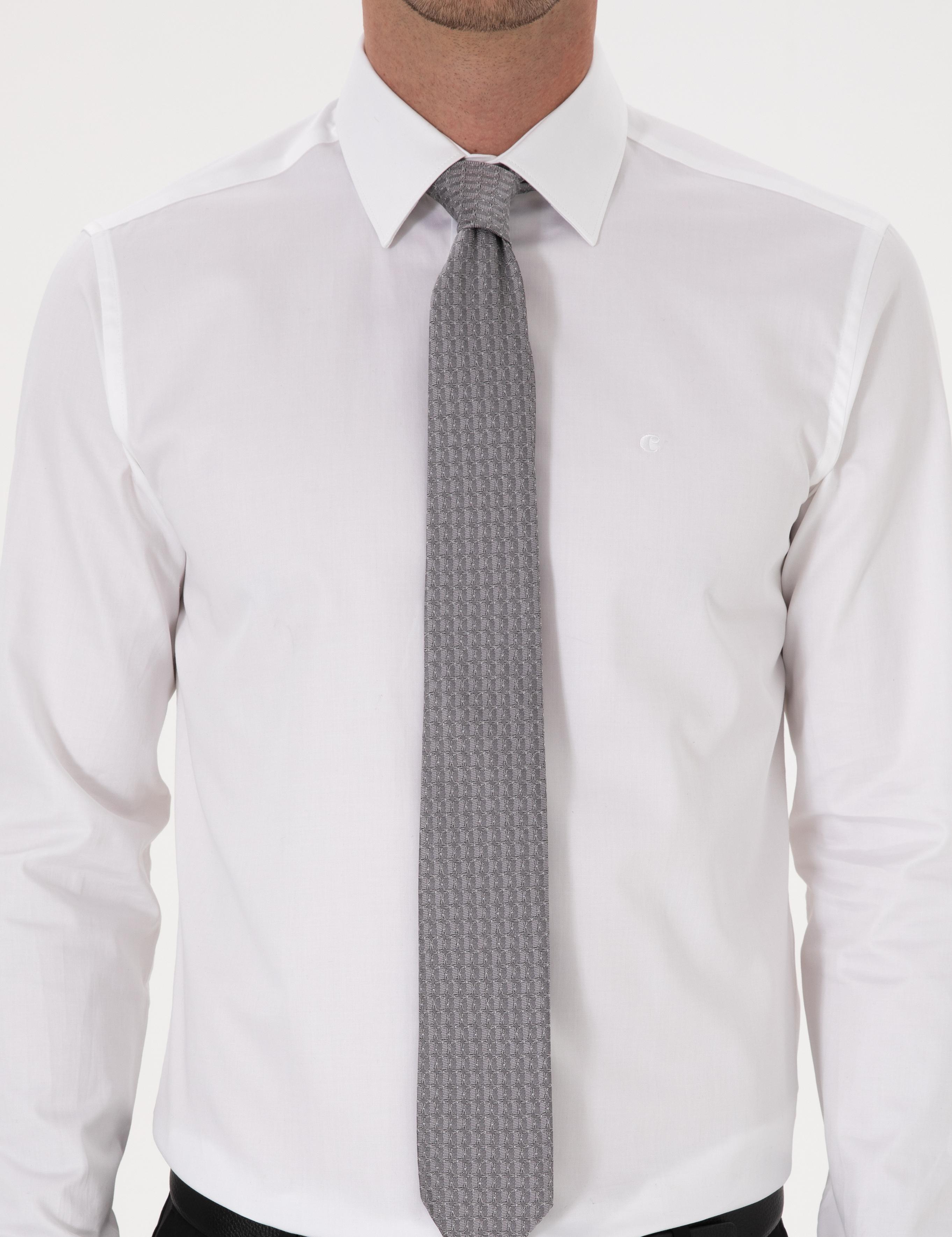 Beyaz Slim Fit Uzun Kollu Basic Gömlek - 50270147004