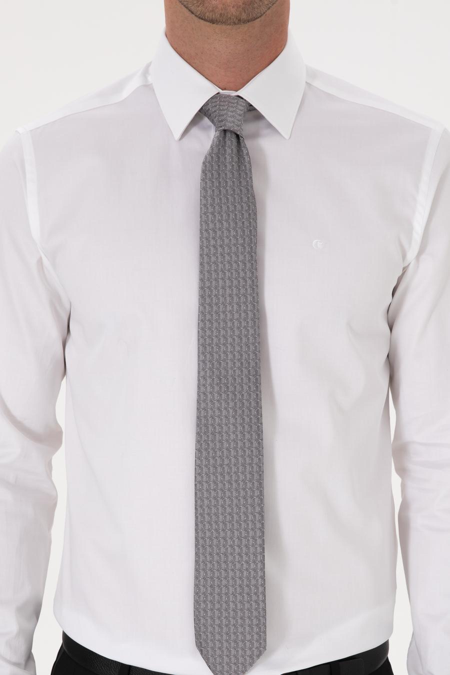 Beyaz Slim Fit Uzun Kollu Basic Gömlek - 50270147004