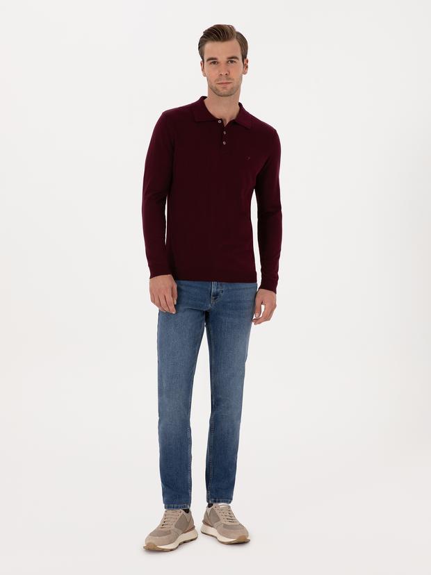 Açık Mavi Slim Fit Pamuk Karışımlı Jean Pantolon