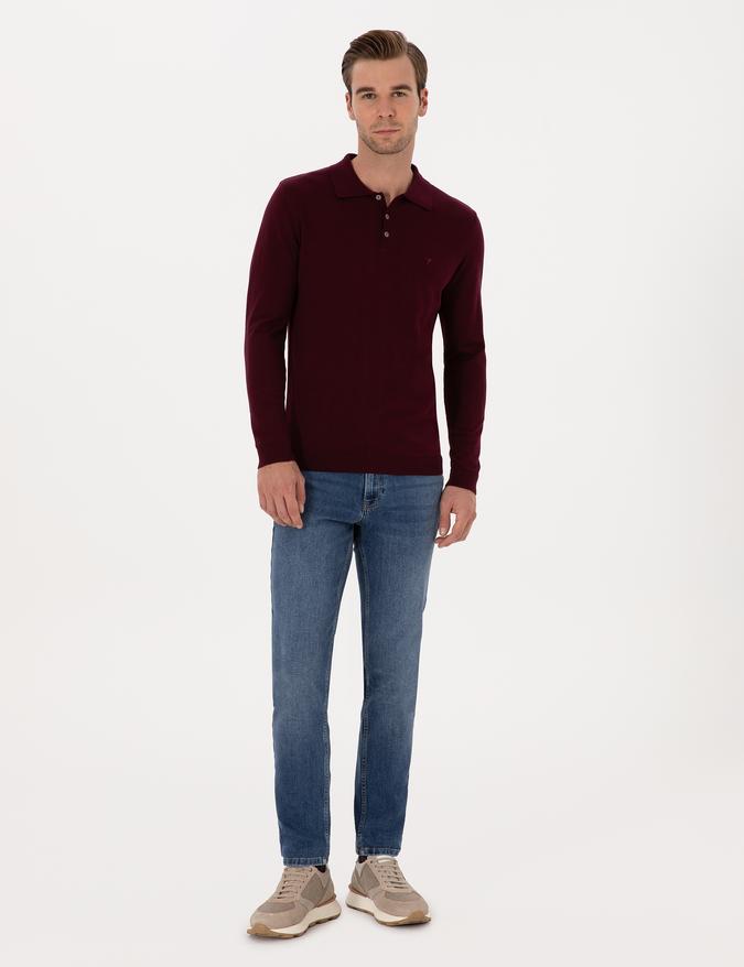 Açık Mavi Slim Fit Pamuk Karışımlı Jean Pantolon