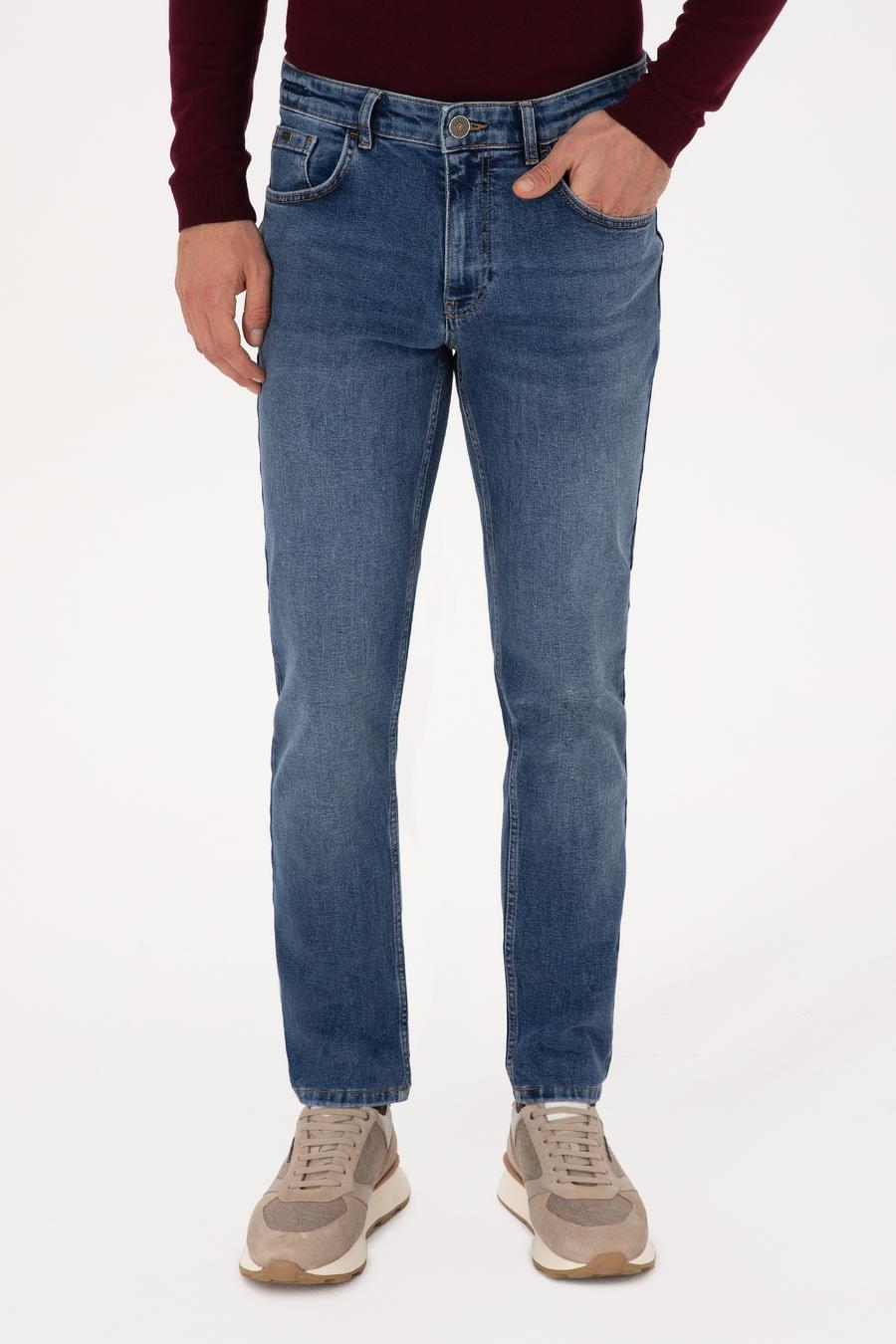 Açık Mavi Slim Fit Pamuk Karışımlı Jean Pantolon - 50313998047