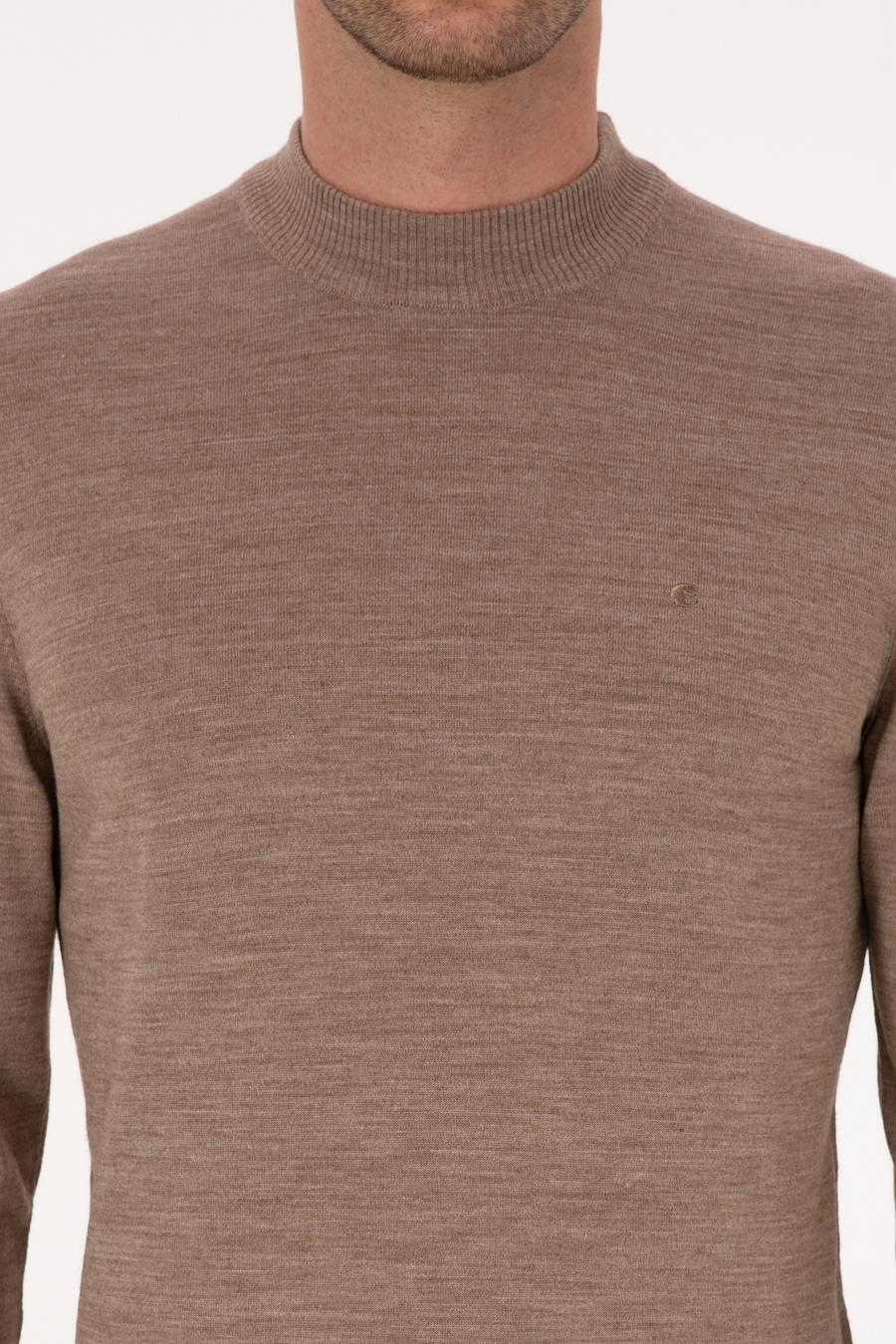 Vizon Slim Fit Yün Karışımlı Çeyrek Balıkçı Basic Triko Kazak - 50315295083