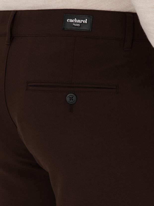 Kahverengi Slim Fit Kanvas Pantolon