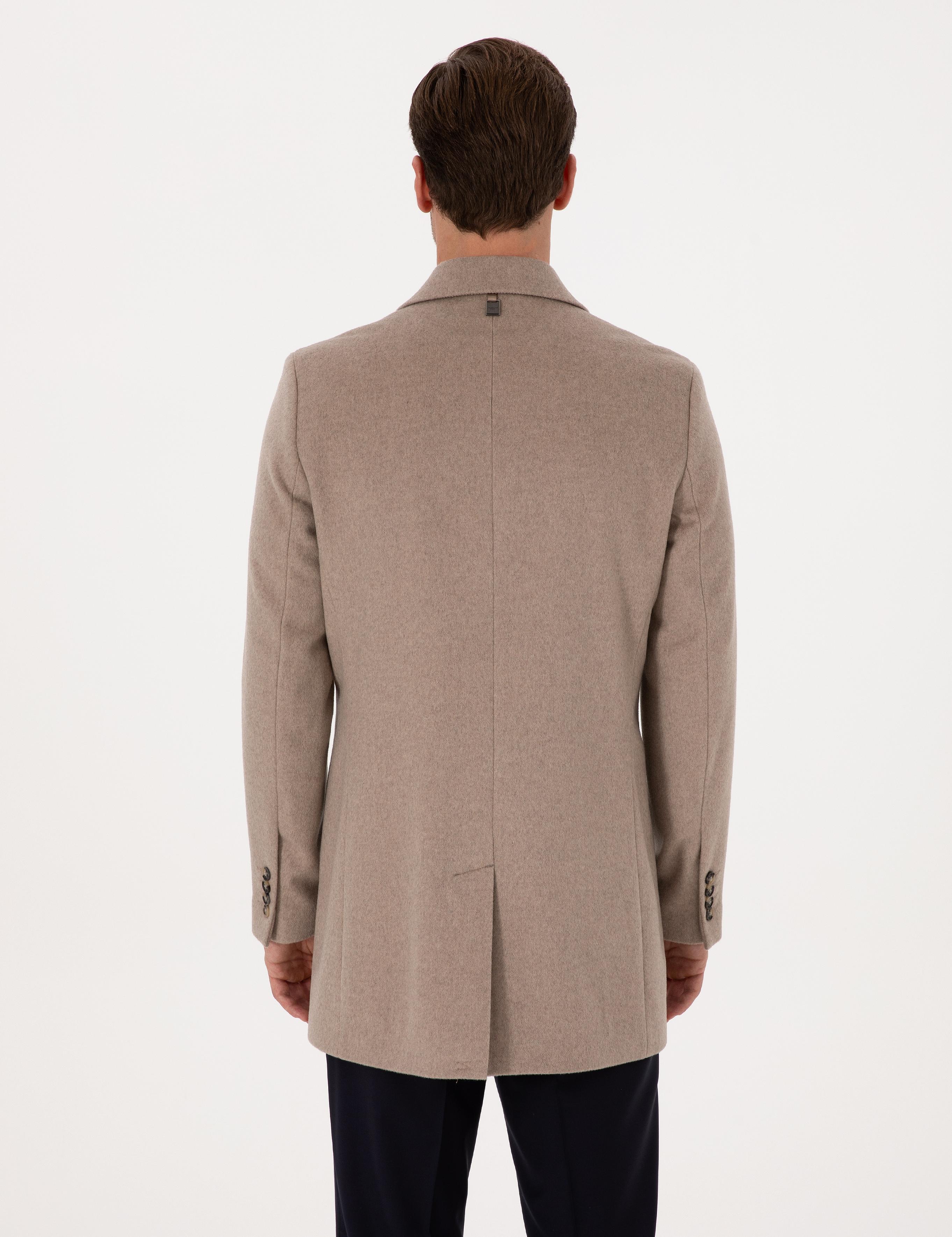 Vizon Ex Slim Fit Yün Karışımlı Palto - 50314593025