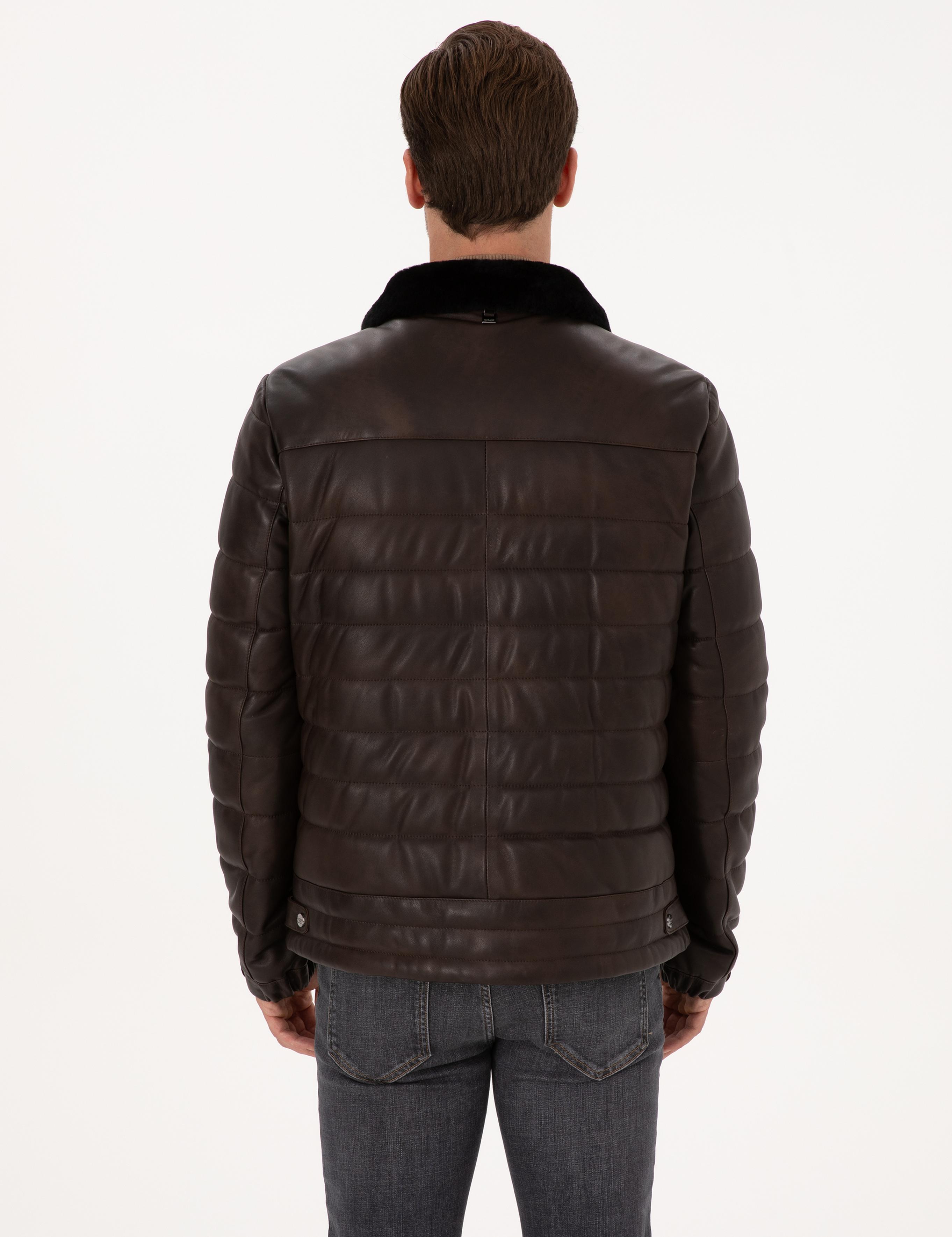 Kahverengi %100 Deri Mont - 50314566003