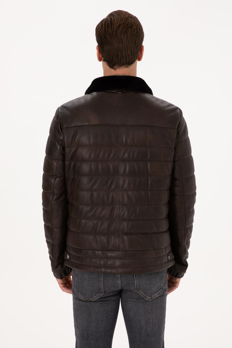 Kahverengi %100 Deri Mont - 50314566003