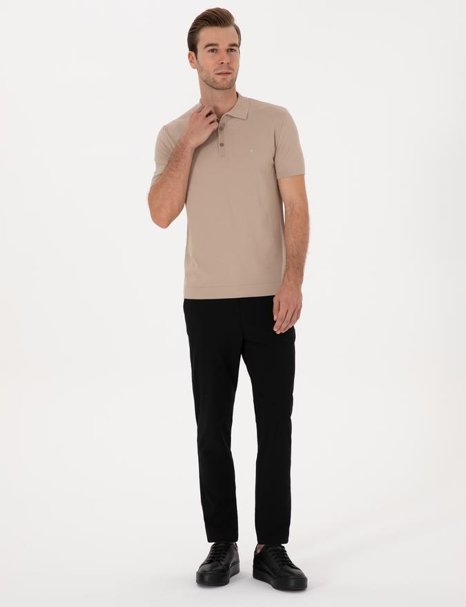 Lacivert Slim Fit Kanvas Pantolon