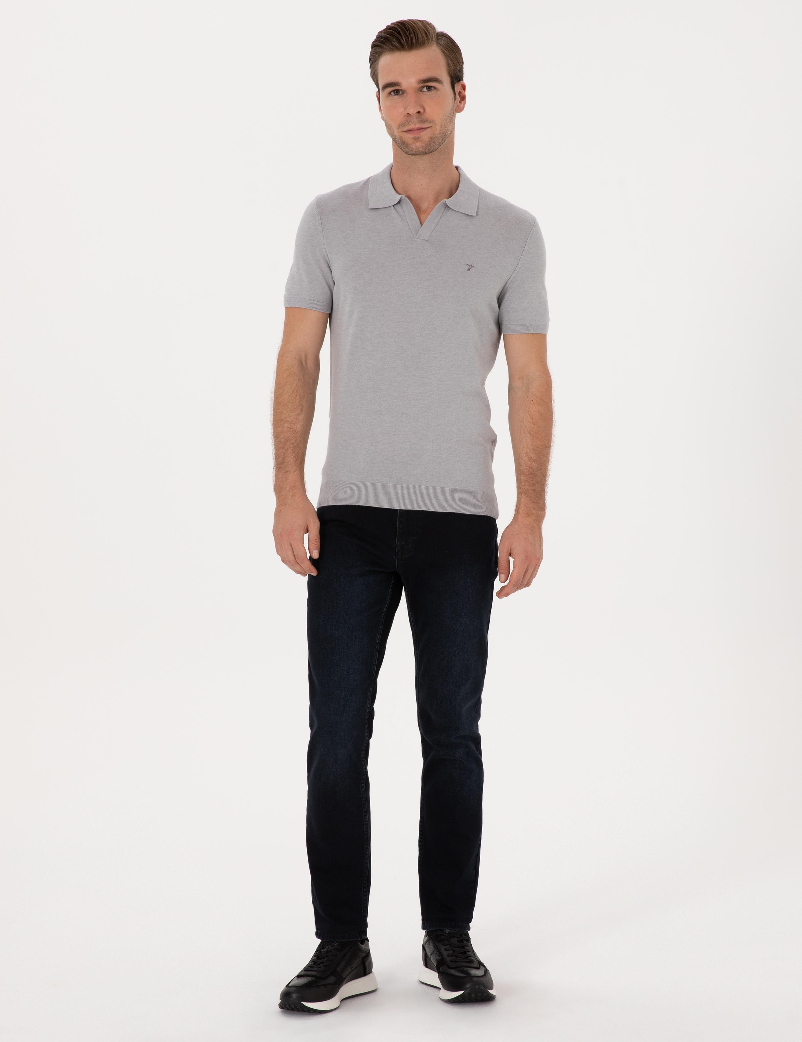 Koyu Lacivert  Slim Fit Pamuk Karışımlı Jean Pantolon - 50308678062