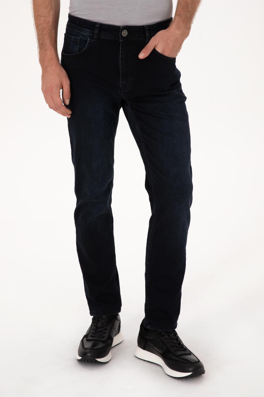 Koyu Lacivert  Slim Fit Pamuk Karışımlı Jean Pantolon - 50308678062