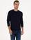 Lacivert Slim Fit Bisiklet Yaka Triko Kazak