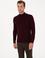 Açık Bordo Slim Fit Yün Karışımlı Yarım Balıkçı Basic Triko Kazak