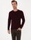 Açık Bordo Slim Fit Yün Karışımlı Bisiklet Yaka Basic Triko Kazak