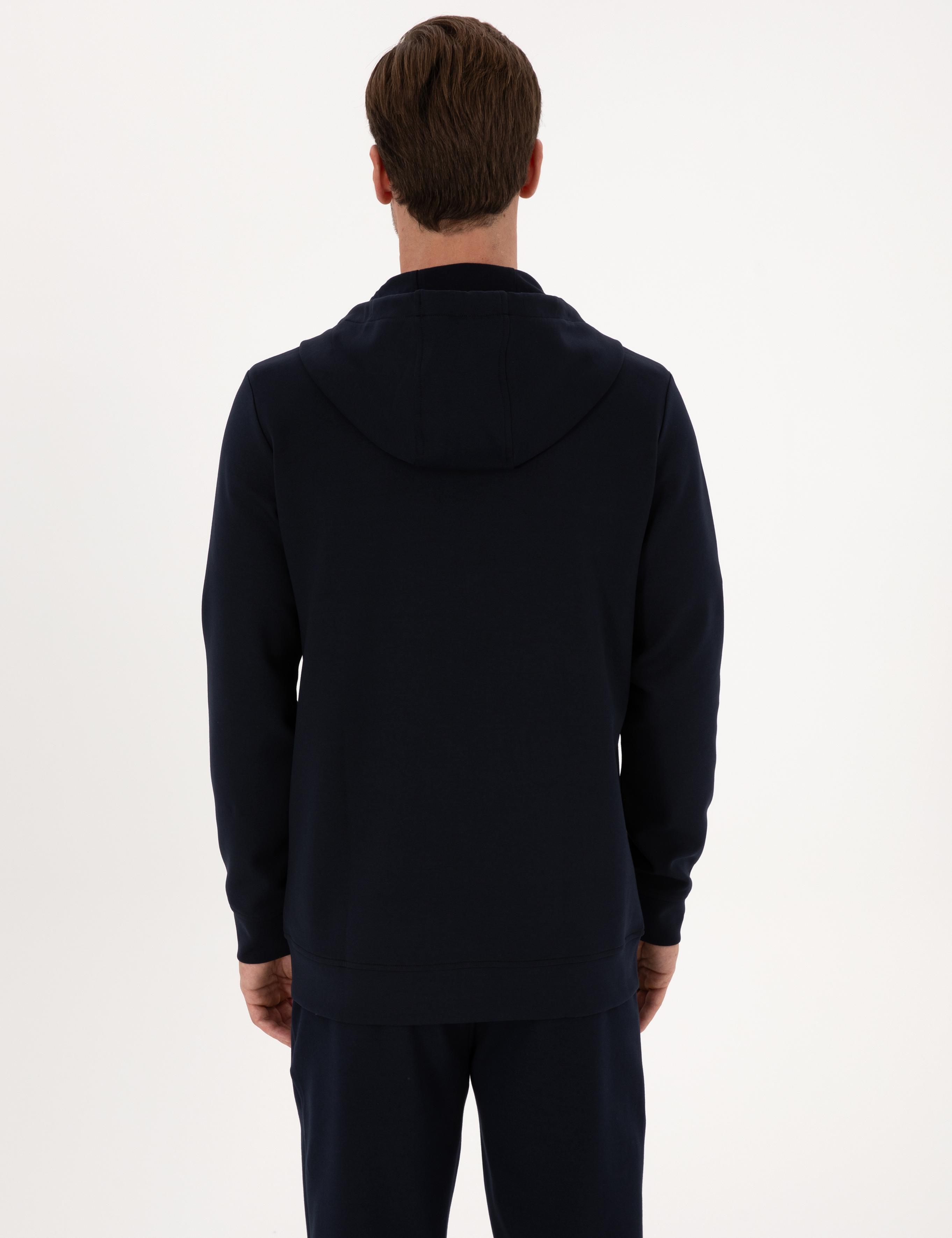 Lacivert Regular Fit Pamuk Karışımlı Tam Fermuarlı Sweatshirt - 50311630005