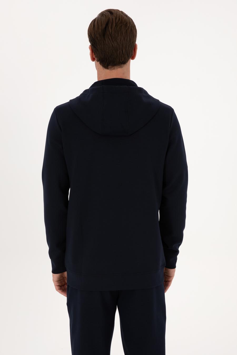 Lacivert Regular Fit Pamuk Karışımlı Tam Fermuarlı Sweatshirt - 50311630005