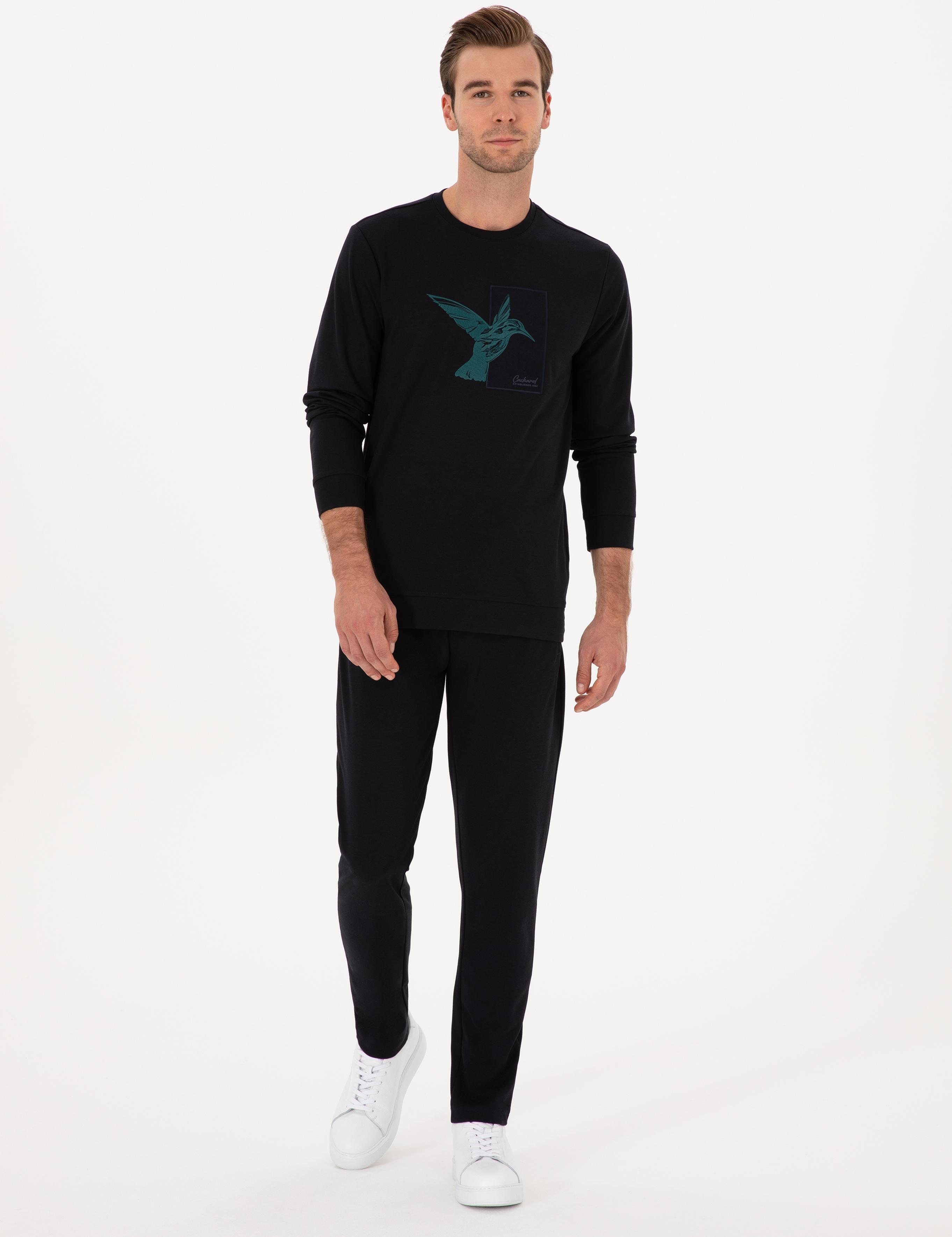 Lacivert Regular Fit Bisiklet Yaka Sweatshirt - 50311401012