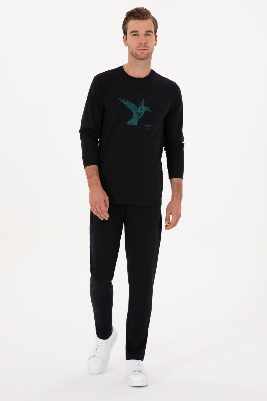 Lacivert Regular Fit Bisiklet Yaka Sweatshirt - 50311401012