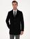 Siyah Ex Slim Fit Yün Karışımlı Palto