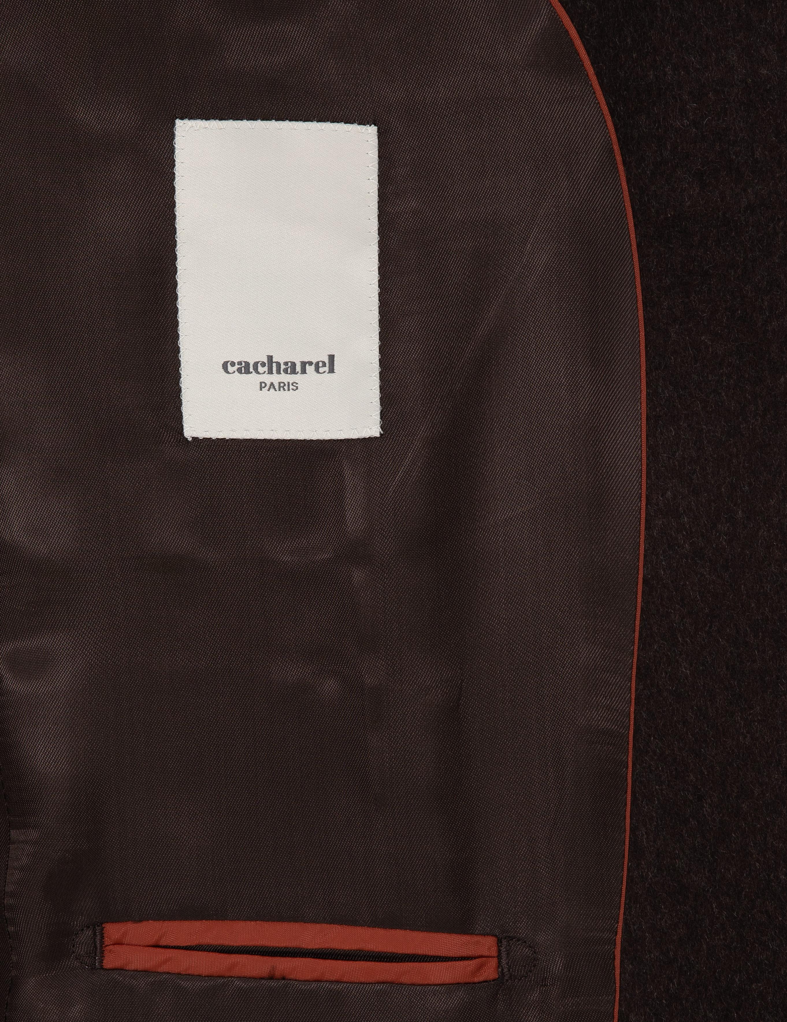 Kahverengi Slim Fit %100 Kaşmir Flanel Ceket - 50314254188