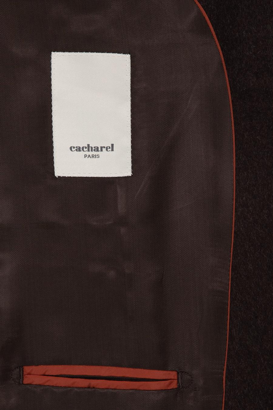 Kahverengi Slim Fit %100 Kaşmir Flanel Ceket - 50314254188